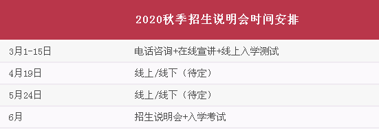 诺科学校2020秋招安排