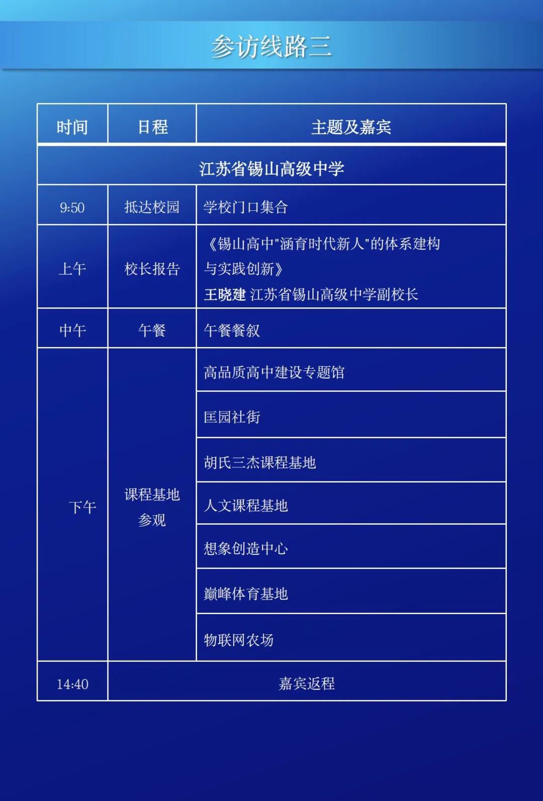 国际学校参访路线三