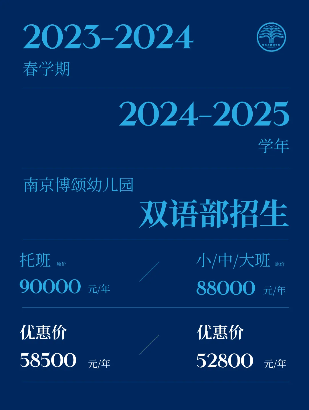 南京博颂幼儿园-双语部2024招生